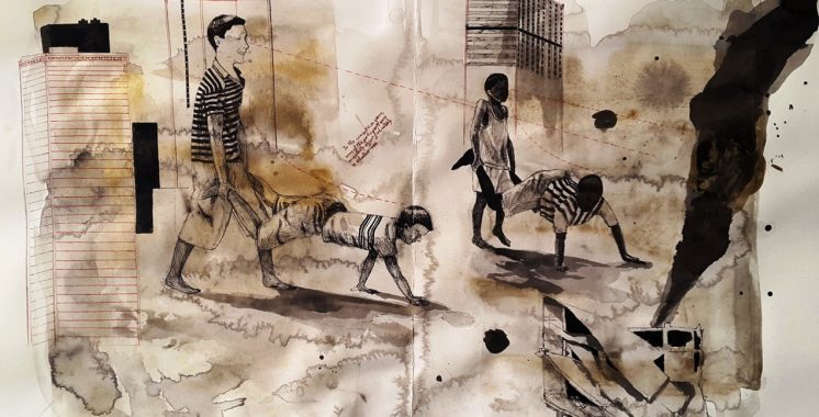 Mariam Abouzid Souali, Berouita (brouette), série Rule of Game, 2017. Coll. Fondation Alliances - MACAAL