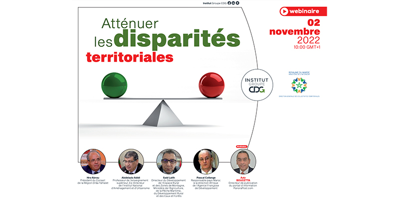 L’Institut CDG organise un webinaire autour des "disparités territoriales"