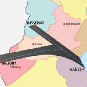 Voies express transversales: Hazoua-Gabès et Kasserine-Gabès