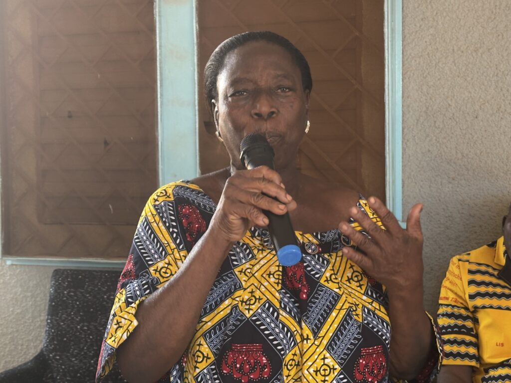 Thérèse Bako/Kanzié, « les femmes ont pu expérimenter la fabrication du savon kabacourou, tout en apprenant les bonnes pratiques d’hygiène et de sécurité. »