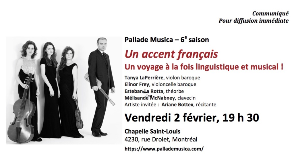 Pallade Musica Un Accent Francais Un Voyage Linguistique Et Musical Vendredi 2 Fevrier 19 H 30 L Initiative l initiative