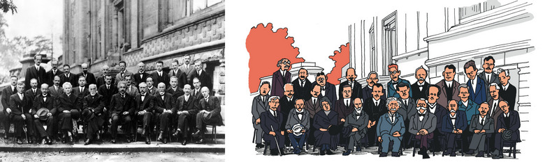 En octobre 1927, les grands nom de la Physique se réunissaient pour le 5e congrès de Physique de Solvay à Bruxelles (Auguste Piccard est le 1er debout au 3e rang en partant de la gauche)