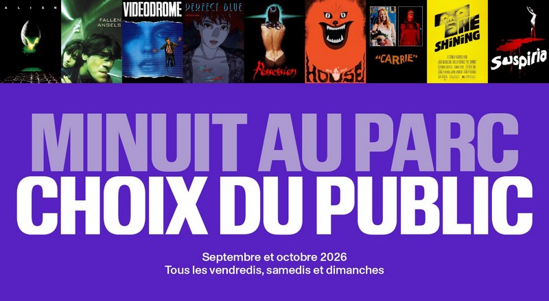 Du 4 septembre du 1er novembre 2026. Minuit au parc : choix du public Du 4 septembre du 1er novembre 2026. Minuit au parc : choix du public