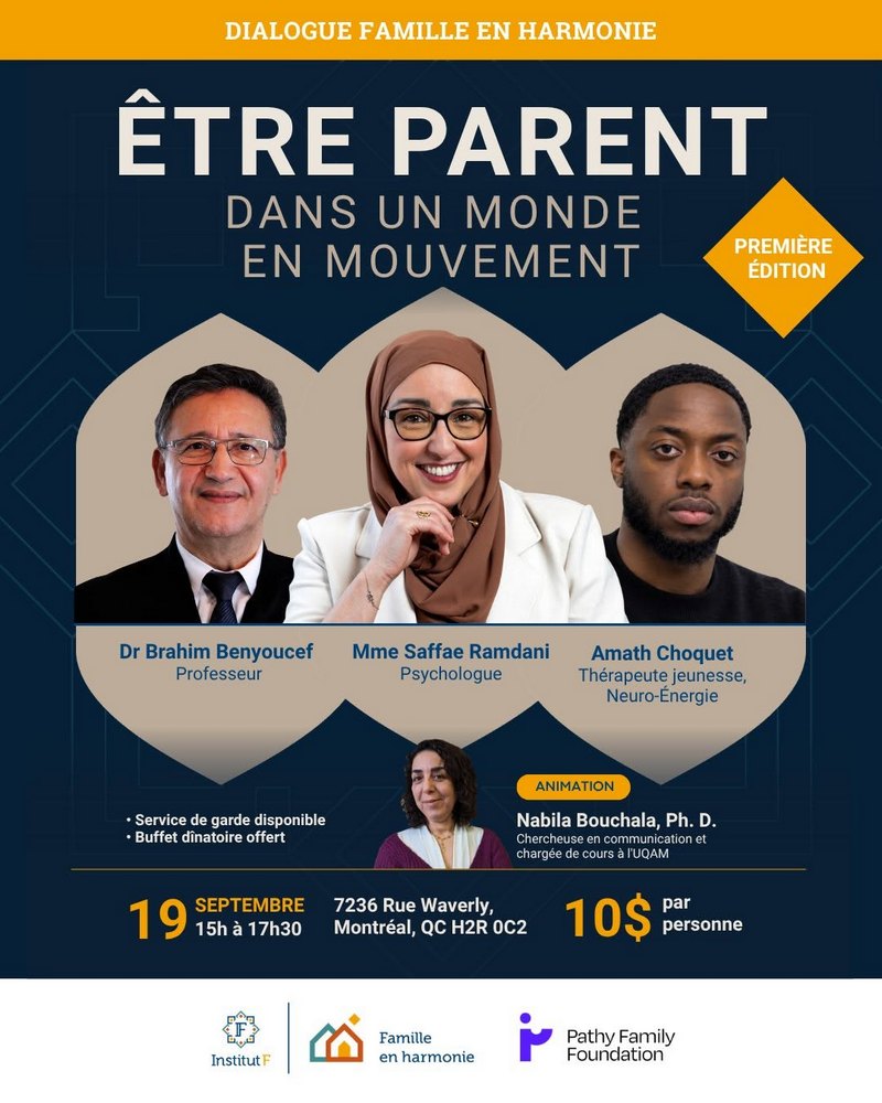 19 septembre 2026. Conférence à Montréal : Être parent dans un monde en mouvement 19 septembre 2026. Conférence à Montréal : Être parent dans un monde en mouvement