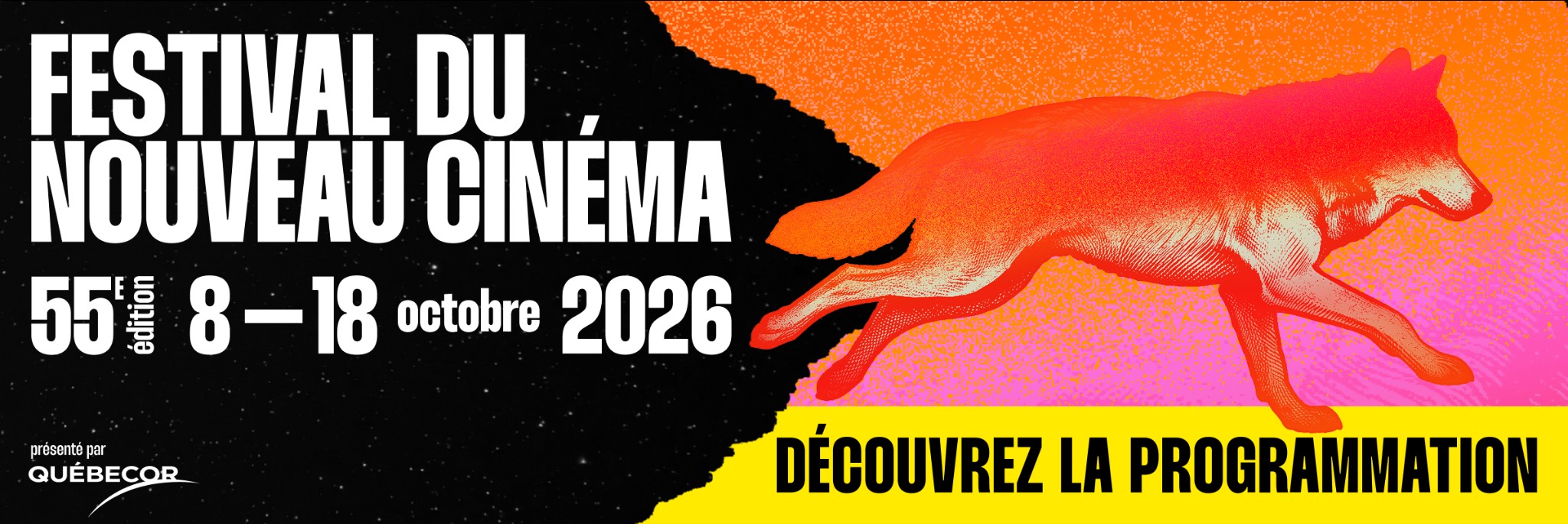 Du 8 au 18 octobre 2026 : le 56e Festival du nouveau cinéma de Montréal
