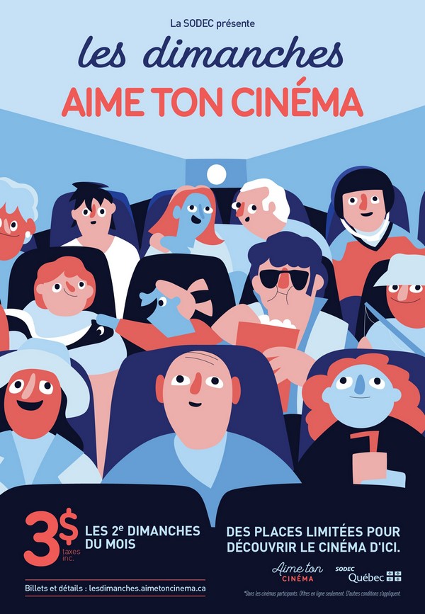 Le cinéma d’ici à 3 $ avec les dimanches Aime ton cinéma Le cinéma d’ici à 3 $ avec les dimanches Aime ton cinéma